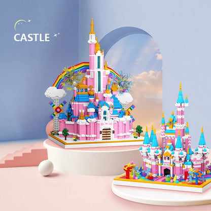 MOYU MOC Building Block Set: Experts Girls Pink Princess Castle MINI 92031, Model MY92031