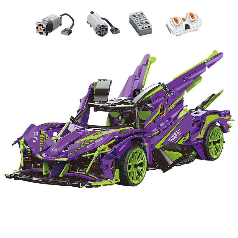 MOYU MOC Building Block Set: Motorized RC Apollo EVO Concept Roadster, Model MY88007PF