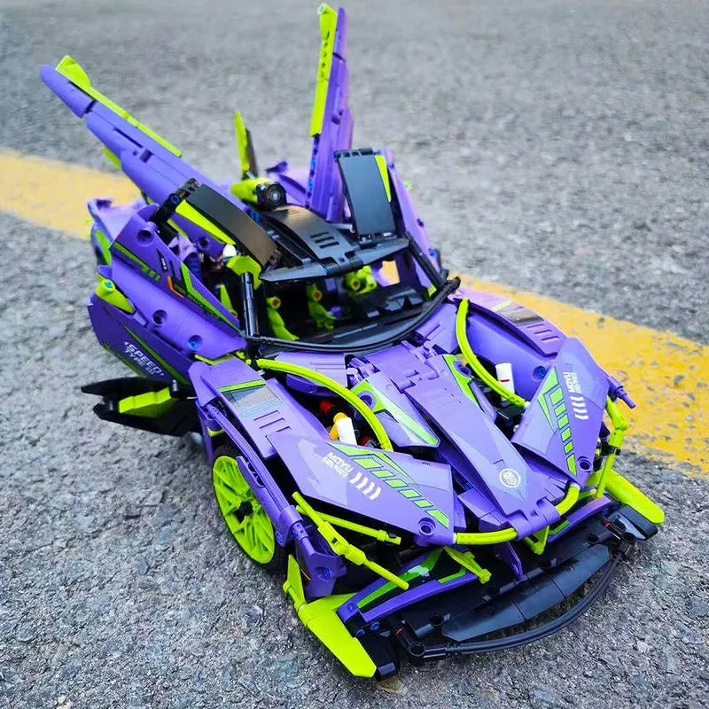 MOYU MOC Building Block Set: Motorized RC Apollo EVO Concept Roadster, Model MY88007PF