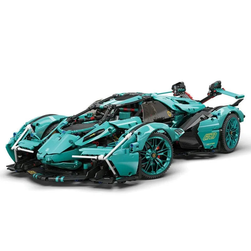 MOYU MOC Building Block Set: Motorized RC Lambo V12 Vision GT Racing Car, Model MY88001BPF