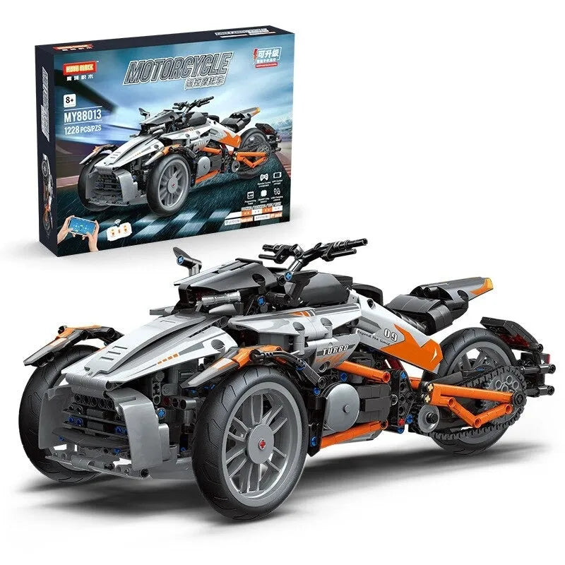 MOYU MOC Building Block Set: RC APP Spyder Motorcycle Bike Car, Model MY88013PF