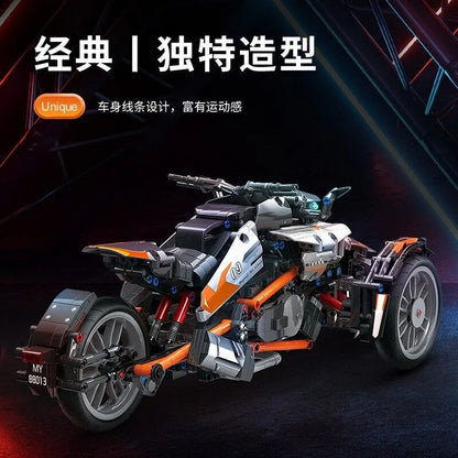 MOYU MOC Building Block Set: RC APP Spyder Motorcycle Bike Car, Model MY88013PF