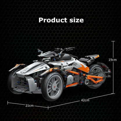 MOYU MOC Building Block Set: RC APP Spyder Motorcycle Bike Car, Model MY88013PF