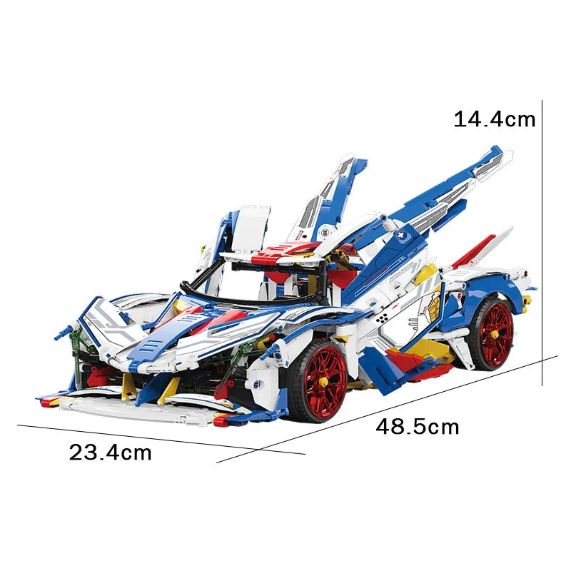 MOYU MOC Building Block Set: RC Motorized Apollo EVO Concept Roadster, Model MY88007APF