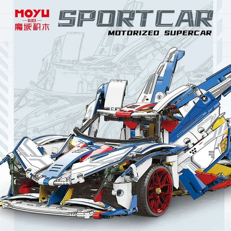 MOYU MOC Building Block Set: RC Motorized Apollo EVO Concept Roadster, Model MY88007APF