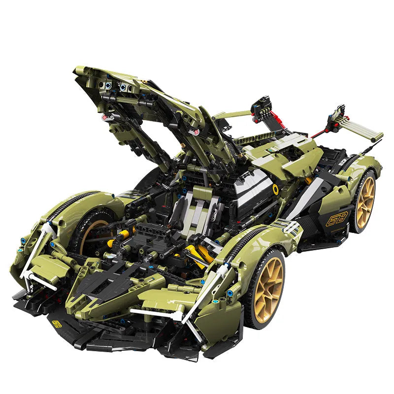 MOYU MOC Motorized Building Block Set: APP RC Lambo V12 Vision GT Racing Car, Model MY88001A