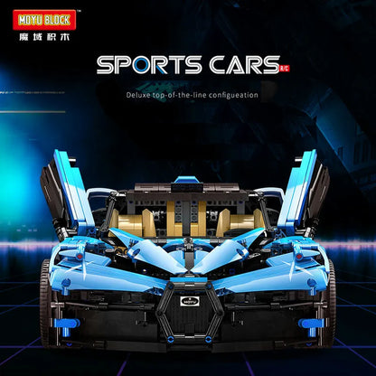 MOYU MOC Motorized Building Block Set: Bugatti Bolide Sports Car, Model MY88008