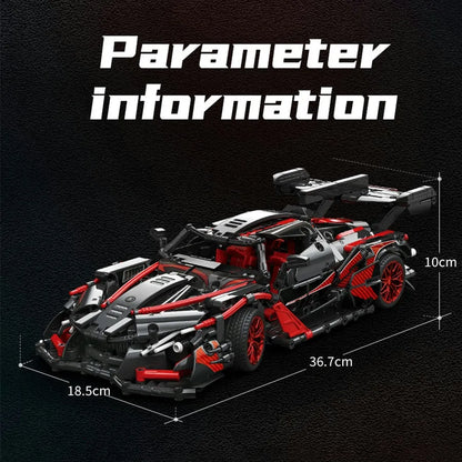 MOYU MOC Motorized Building Block Set: 88301 Sun God Racing Sports Car, Model MY88301
