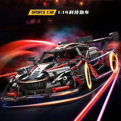 MOYU MOC Motorized Building Block Set: 88301 Sun God Racing Sports Car, Model MY88301