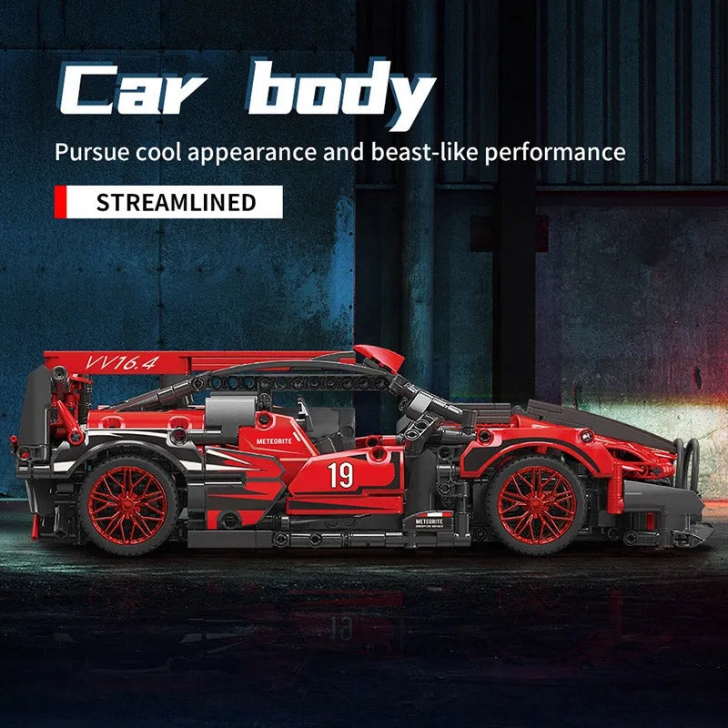 MOYU MOC Motorized Building Block Set: 88303 Speed Beast Racing Sports Car, Model MY88303