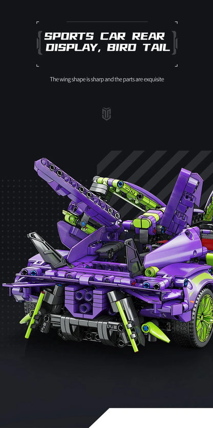 MOYU MOC Motorized Building Block Set: Apollo Project Evo Racing Sports Car 88320, Model MY88320