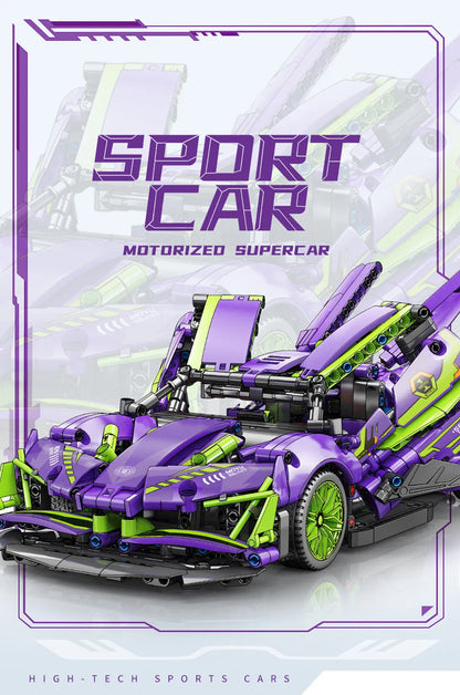 MOYU MOC Motorized Building Block Set: Apollo Project Evo Racing Sports Car 88320, Model MY88320