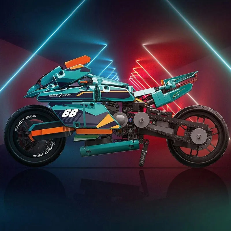 MOYU MOC Building Block Set: Cyberpunk Concept Motorcycle, Model MY88017