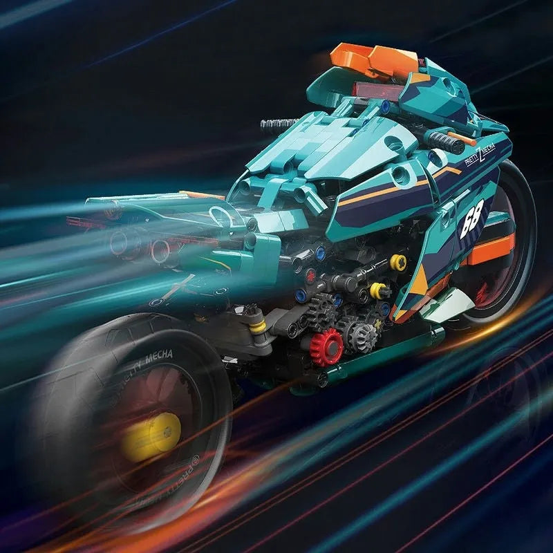 MOYU MOC Building Block Set: Cyberpunk Concept Motorcycle, Model MY88017