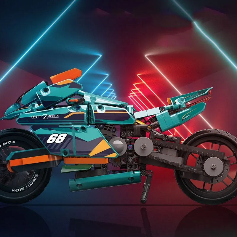 MOYU MOC Building Block Set: Cyberpunk Concept Motorcycle, Model MY88017