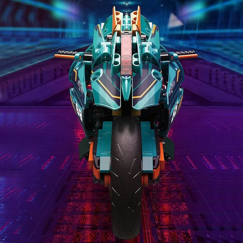 MOYU MOC Building Block Set: Cyberpunk Concept Motorcycle, Model MY88017
