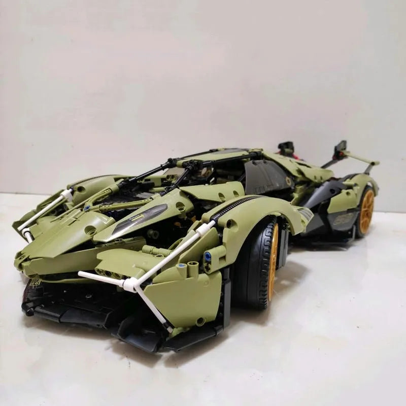 MOYU MOC Motorized Building Block Set: Lambo V12 Vision GT Racing Car 88001, Model MY88001