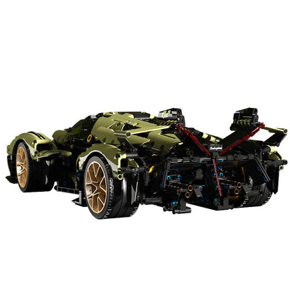 MOYU MOC Motorized Building Block Set: Lambo V12 Vision GT Racing Car 88001, Model MY88001