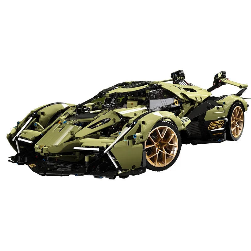 MOYU MOC Motorized Building Block Set: Lambo V12 Vision GT Racing Car 88001, Model MY88001