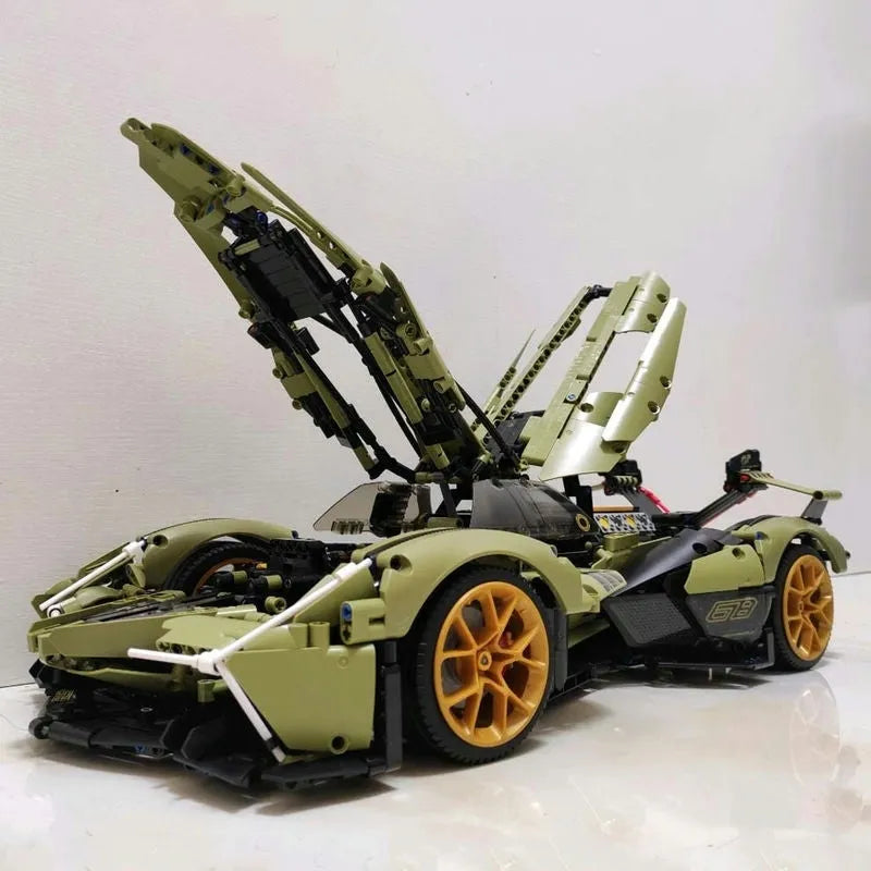 MOYU MOC Motorized Building Block Set: Lambo V12 Vision GT Racing Car 88001, Model MY88001