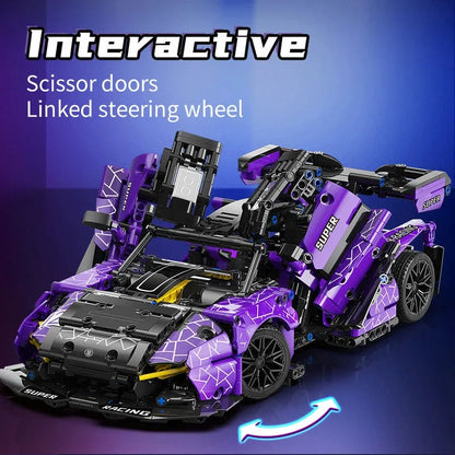 MOYU MOC Motorized Building Block Set: McLaren Senna GTR Racing Sports Car, Model MY88314