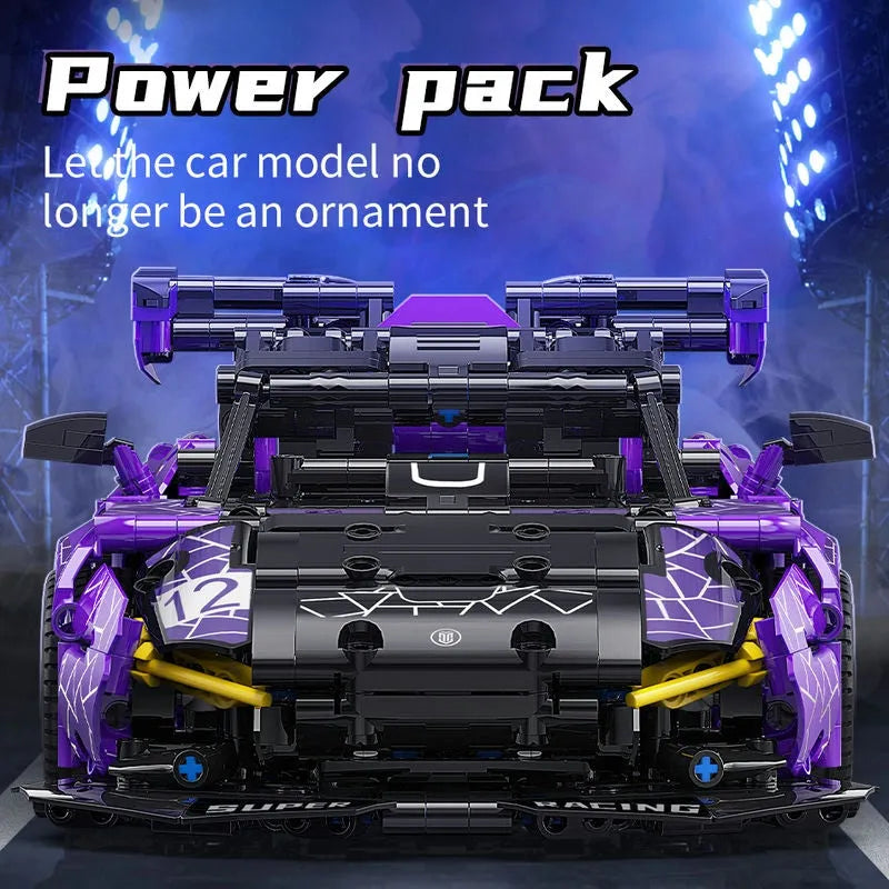 MOYU MOC Motorized Building Block Set: McLaren Senna GTR Racing Sports Car, Model MY88314
