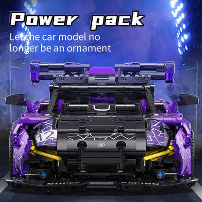 MOYU MOC Motorized Building Block Set: McLaren Senna GTR Racing Sports Car, Model MY88314