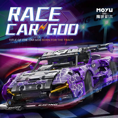 MOYU MOC Motorized Building Block Set: McLaren Senna GTR Racing Sports Car, Model MY88314