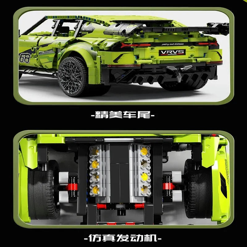 MOYU MOC Motorized Building Block Set: Off-Road Sports Car Racing SUV, Model MY88010