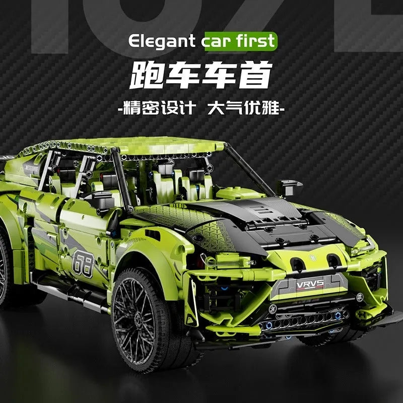 MOYU MOC Motorized Building Block Set: Off-Road Sports Car Racing SUV, Model MY88010