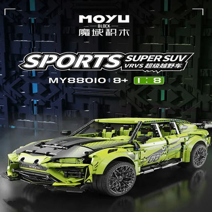 MOYU MOC Motorized Building Block Set: Off-Road Sports Car Racing SUV, Model MY88010