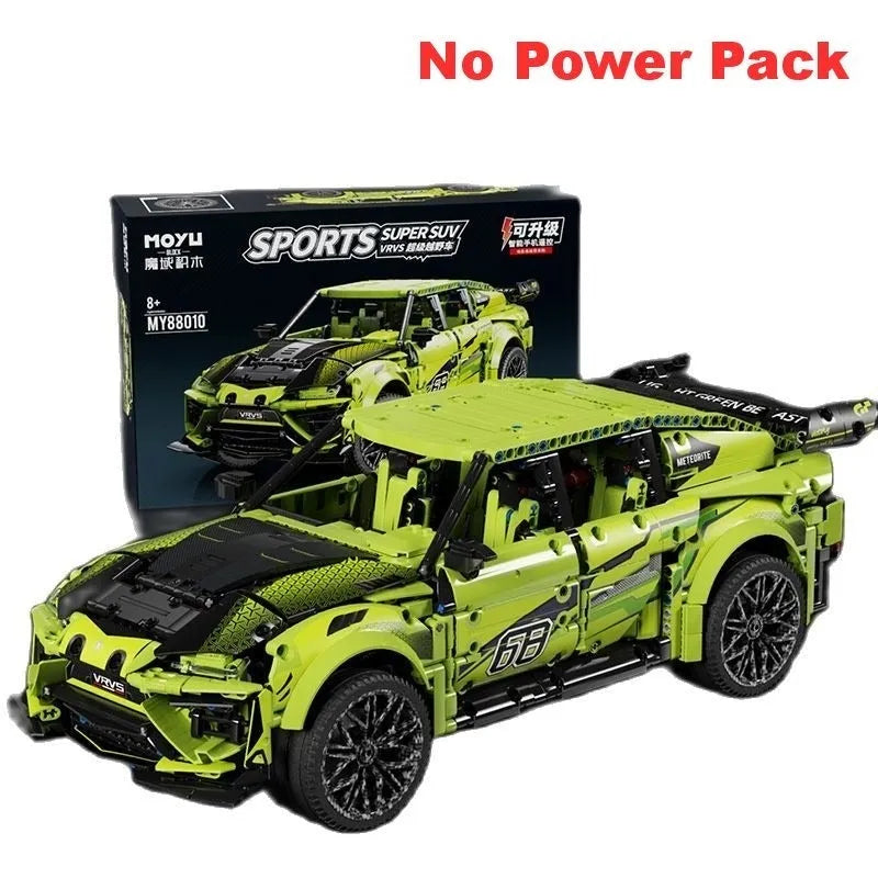 MOYU MOC Motorized Building Block Set: Off-Road Sports Car Racing SUV, Model MY88010