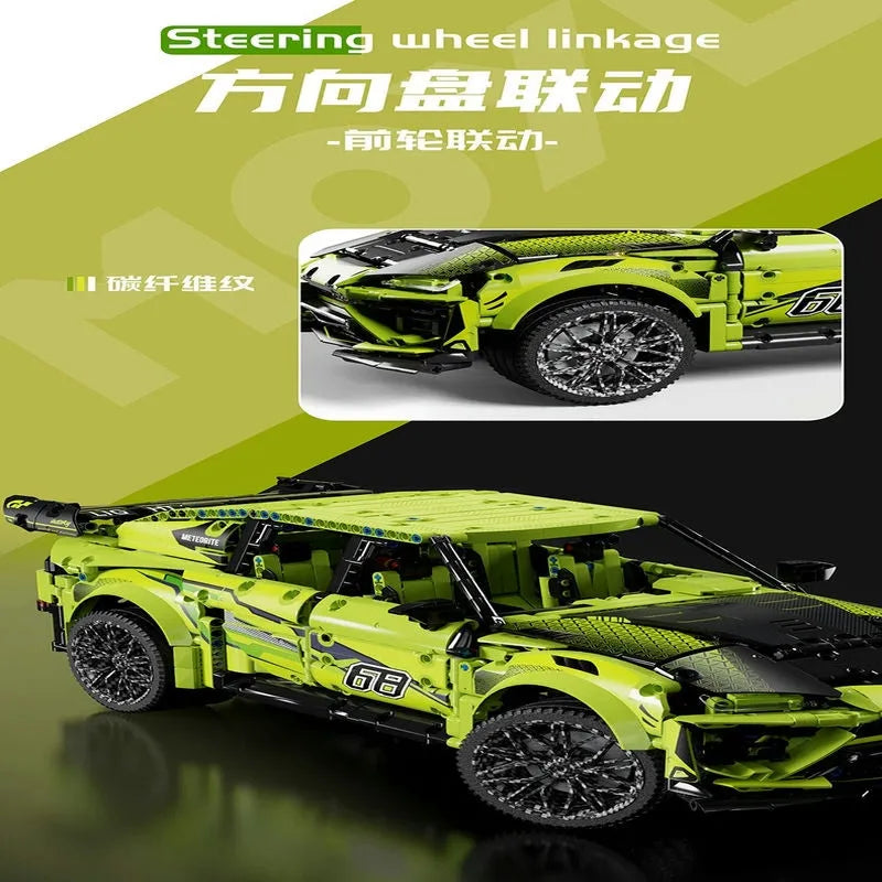 MOYU MOC Motorized Building Block Set: Off-Road Sports Car Racing SUV, Model MY88010