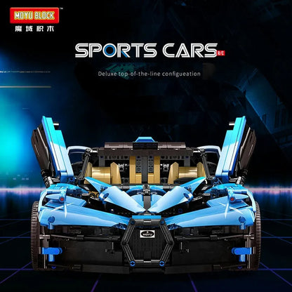 MOYU MOC Building Block Set: RC Motorized Bugatti Bolide Sports Car, Model MY88008PF