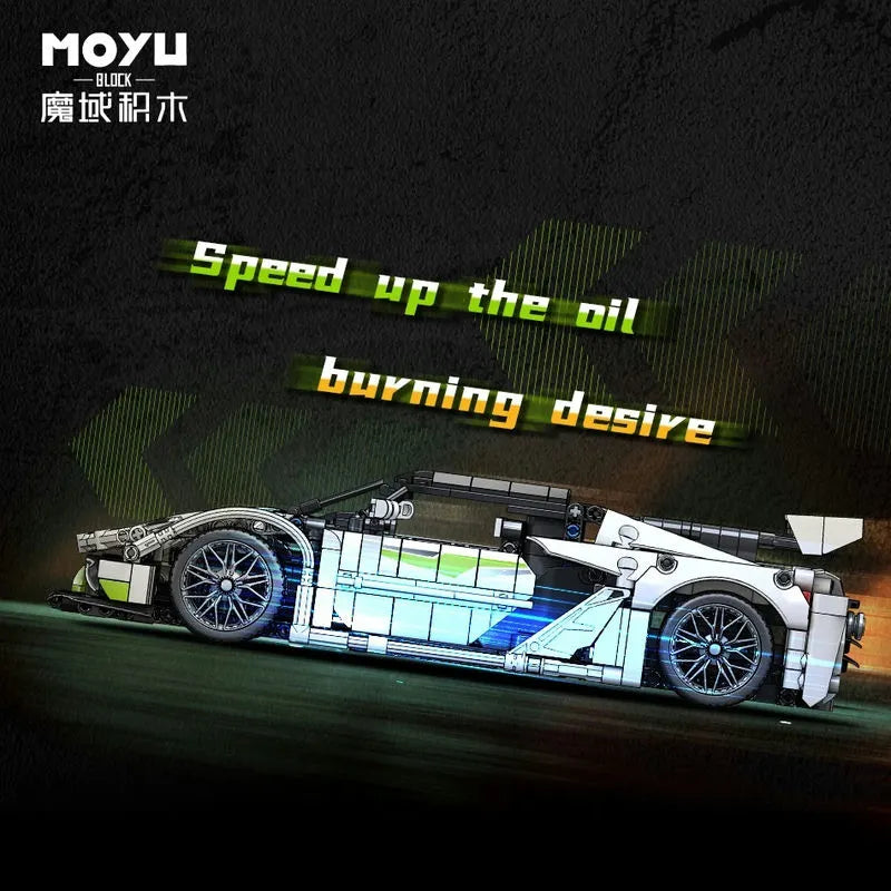 MOYU MOC Motorized Building Block Set: 88319 JESKO Racing Sports Car, Model MY88319