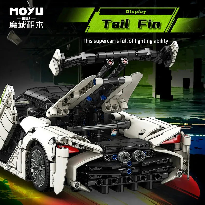 MOYU MOC Motorized Building Block Set: 88319 JESKO Racing Sports Car, Model MY88319