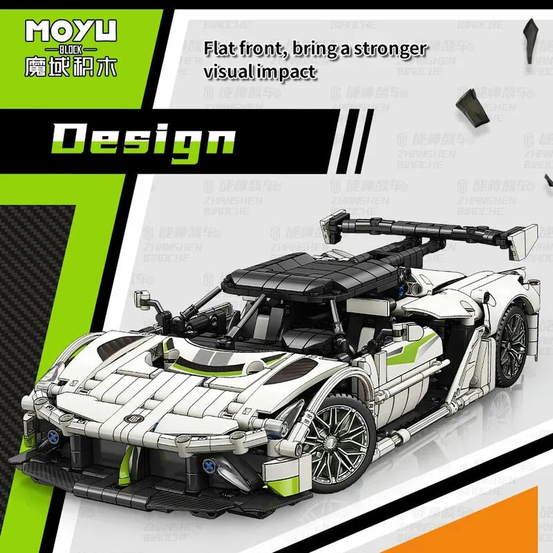 MOYU MOC Motorized Building Block Set: 88319 JESKO Racing Sports Car, Model MY88319