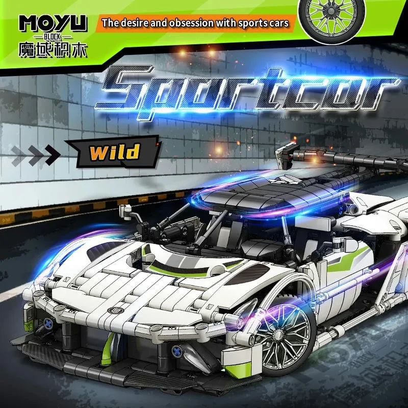 MOYU MOC Motorized Building Block Set: 88319 JESKO Racing Sports Car, Model MY88319