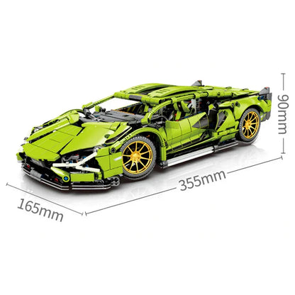 Trilumity Motorized Building Block Set: Remote Controlled Neon Bull 1254-Piece