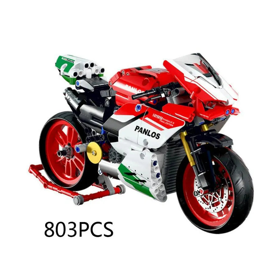 Panlos MOC Building Block Set: Bike MOC Fast Racing Motorcycle 672001