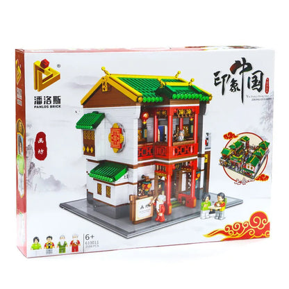 Panlos Building Block Set: Ancient China Town Painting Workshop, Model 610011