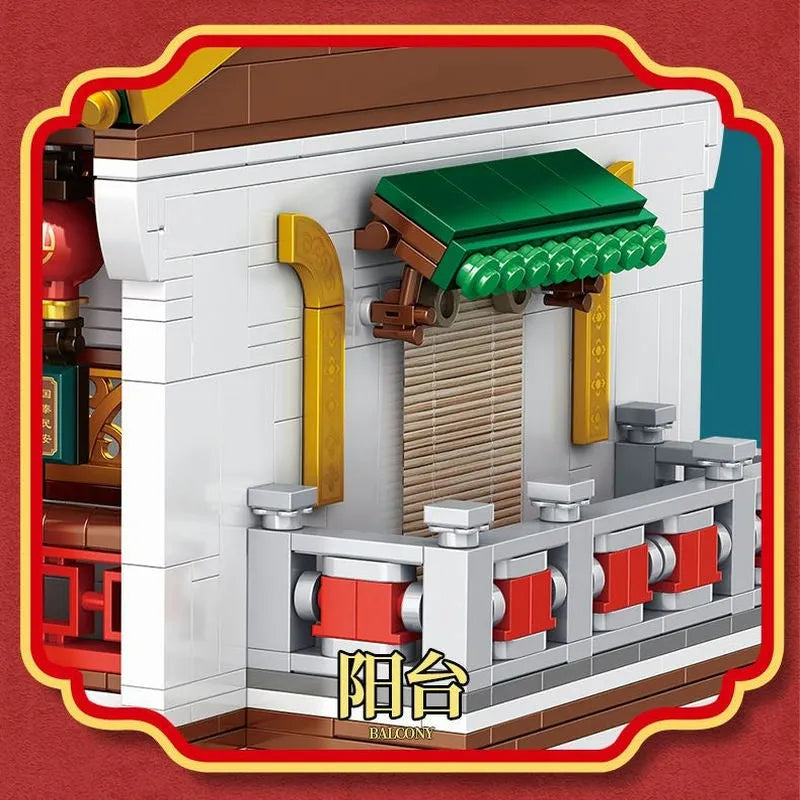 Panlos Building Block Set: Ancient China Town Painting Workshop, Model 610011