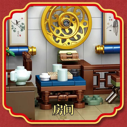 Panlos Building Block Set: Ancient China Town Painting Workshop, Model 610011
