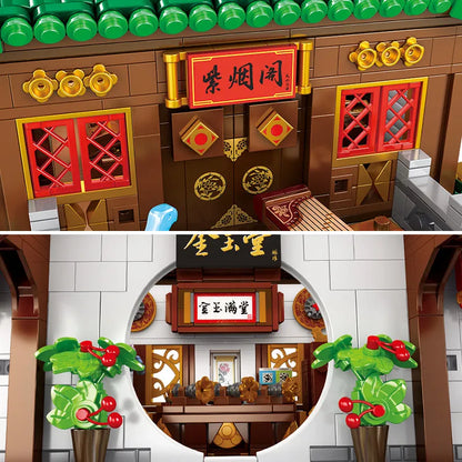 Panlos Building Block Set: Ancient China Town Perfume Shop, Model 610012