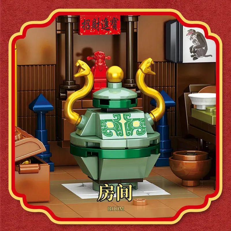 Panlos Building Block Set: Ancient China Town Perfume Shop, Model 610012