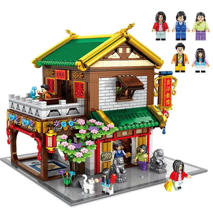 Panlos Building Block Set: Ancient China Town Perfume Shop, Model 610012