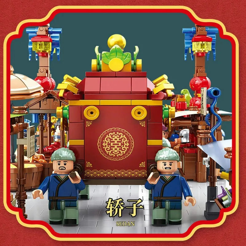 Panlos Building Block Set: Ancient China Town Street, Model 610016
