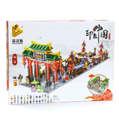 Panlos Building Block Set: Ancient China Town Street, Model 610016