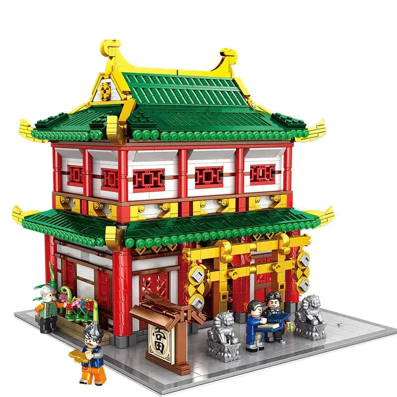 Panlos Building Block Set: Ancient China Town Pawnshop, Model 610015