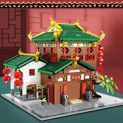 Panlos Building Block Set: China Town Ancient Emerald House, Model 610014
